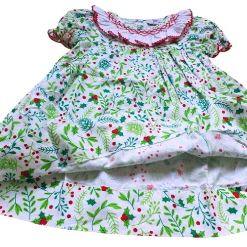 Robe à smocks imprimée à Fleurs Noumounest ™