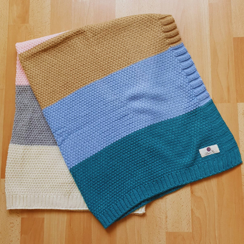 Couverture tricotée multicolore pour bébé Noumounest ™