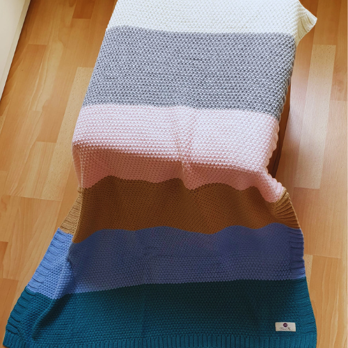 Couverture tricotée multicolore pour bébé Noumounest ™