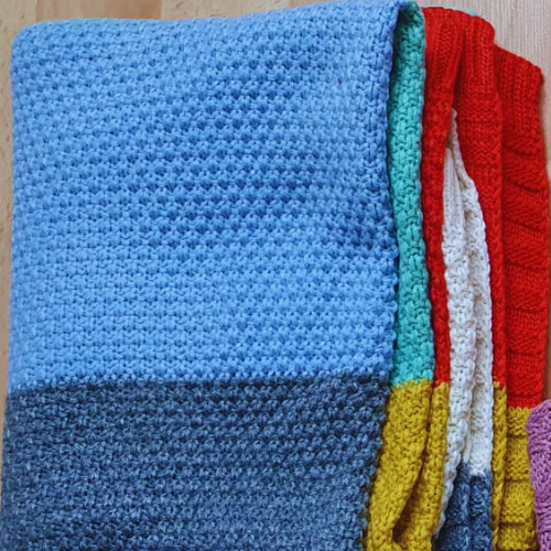 Couverture tricotée multicolore pour bébé Noumounest ™