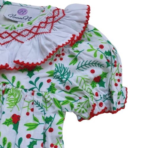 Robe à smocks imprimée à Fleurs Noumounest ™