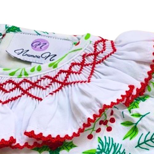 Robe à smocks imprimée à Fleurs Noumounest ™